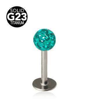 1.2mm Labret Titaani Crystal Pallo 4mm