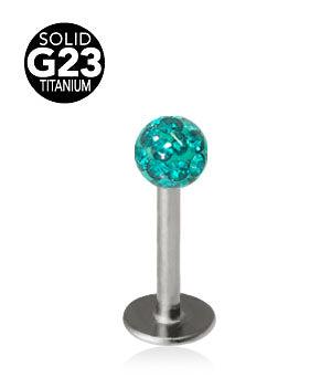 1.2mm Labret Titaani Crystal Pallo 3mm