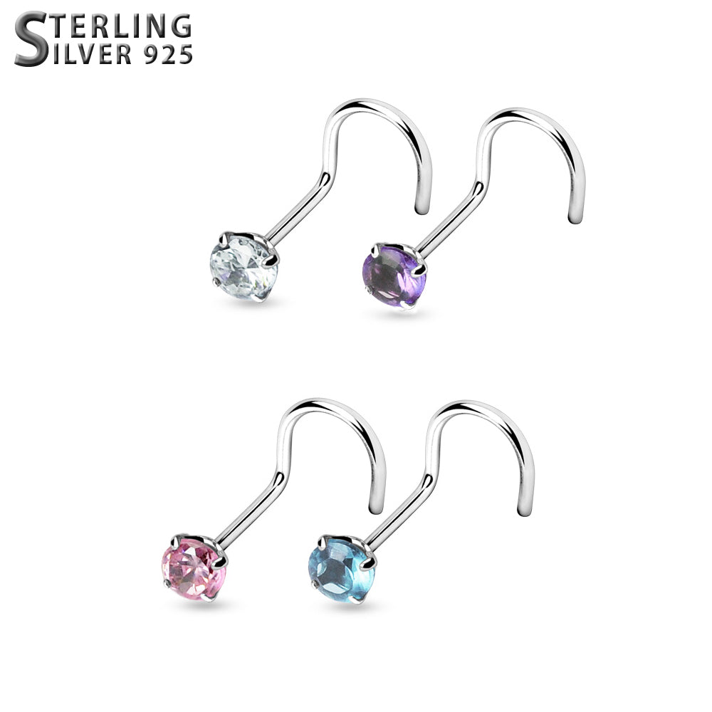 Hopeinen nenäkoru spiraali