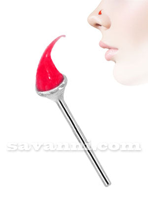 Nenäkoru Suora Hopea Pehmeä Silikonipiikki