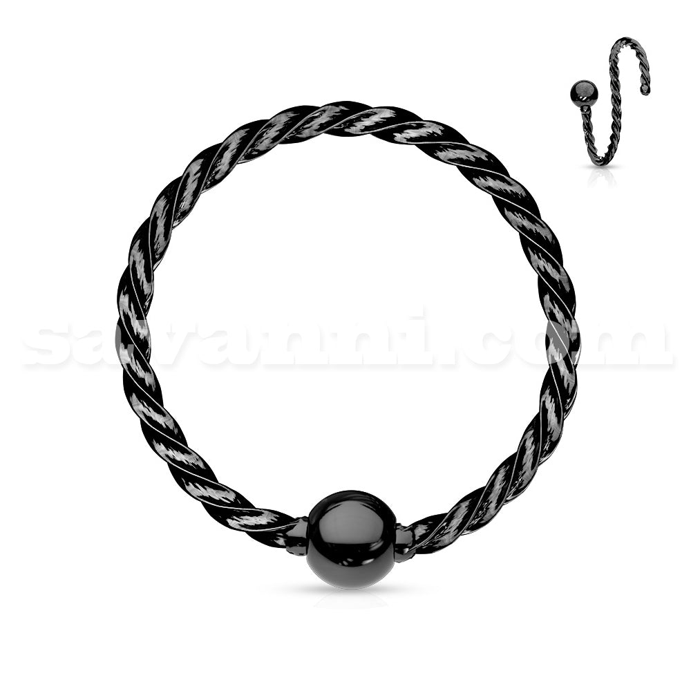 0.8mm Taivutettava Lävistysrengas Twisted Rope