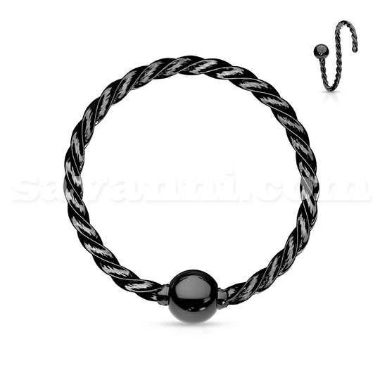 0.8mm Taivutettava Lävistysrengas Twisted Rope