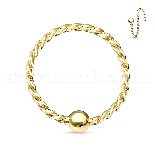 0.8mm Taivutettava Lävistysrengas Twisted Rope