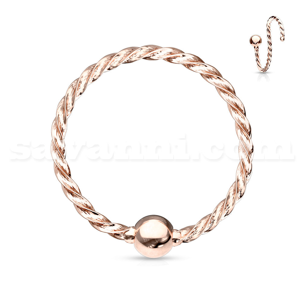 0.8mm Taivutettava Lävistysrengas Twisted Rope
