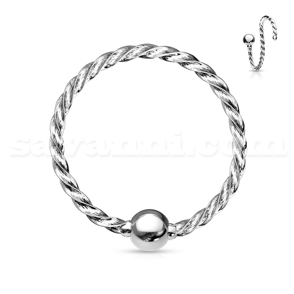 0.8mm Taivutettava Lävistysrengas Twisted Rope