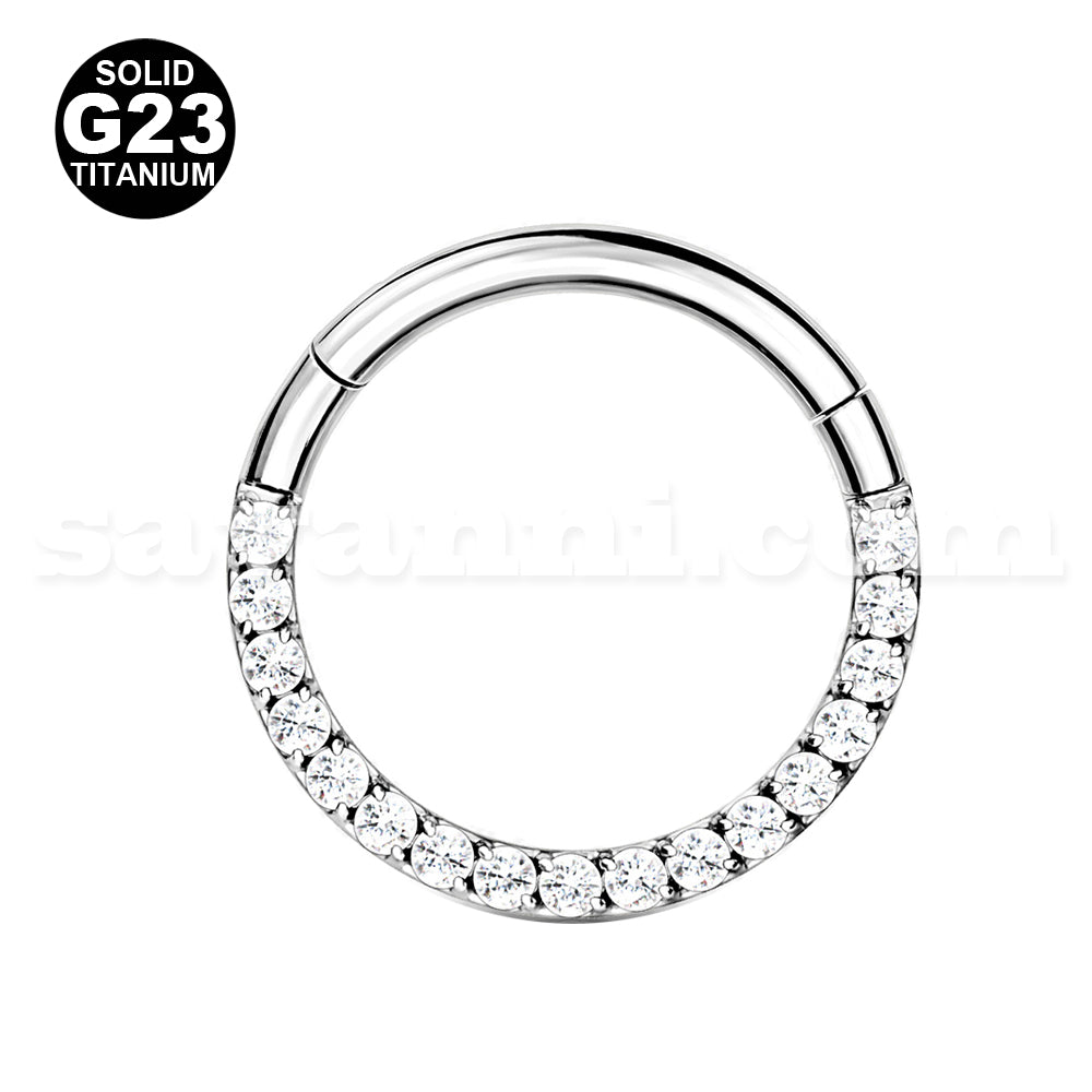1.2mm Titaani Clicker Zircon Paved Front