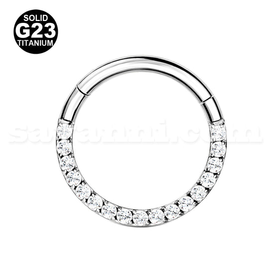 1.2mm Titaani Clicker Zircon Paved Front