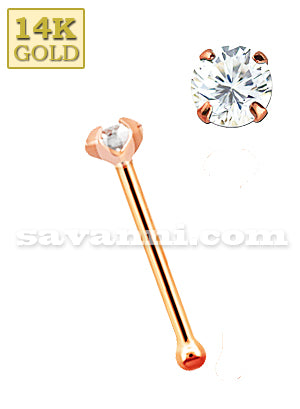 Nose pin rose gold