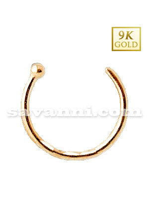 Nose ring rose gold