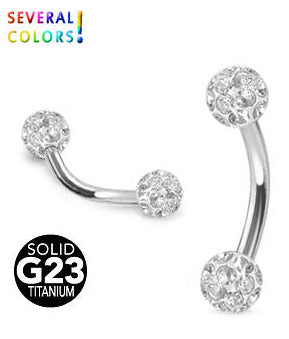 1.2mm Banaani Titaani Crystal Pallot 3mm