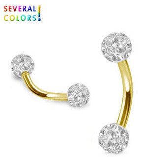 Kullanvärinen 1.2mm Banaani Crystal Pallot 3mm
