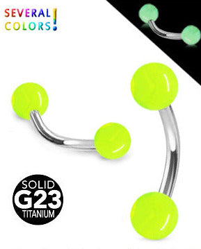 1.2mm Banaani Titaani Loistaa Pimeässä Pallot 4mm