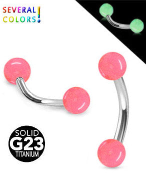 1.2mm Banaani Titaani Loistaa Pimeässä Pallot 3mm