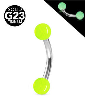 1.2mm Banaani Titaani Loistaa Pimeässä Pallot 3mm