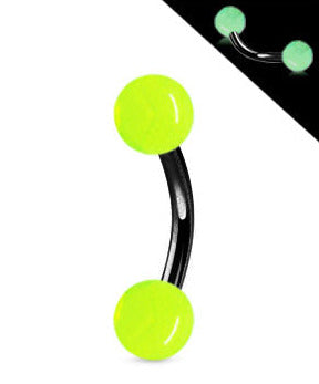 Musta 1.2mm Banaani Loistaa Pimeässä Pallot 4mm