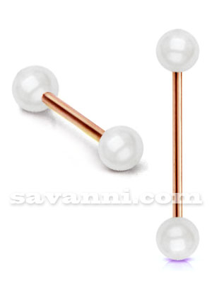 1.6mm Barbell Rose Gold Helmi