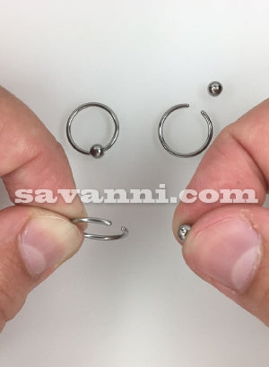 1.0mm Ohut BCR-Rengas Kirurginteräs