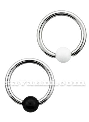 1.2mm BCR-Rengas Kirurginteräs Akryyli Pallolla