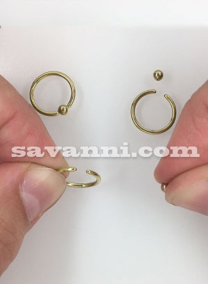 1.0mm Ohut Kullanvärinen BCR-Rengas