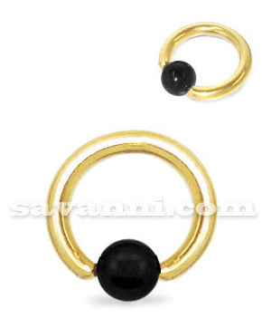 1.2mm Kullanvärinen BCR-Rengas Musta Pallo