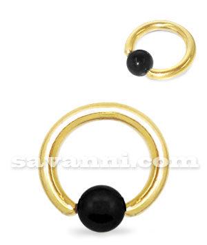 1.6mm Kullanvärinen BCR-Rengas Musta Pallo