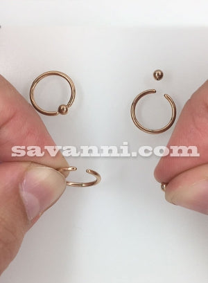 1.0mm Ohut BCR-Rengas Rose Gold