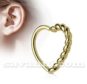 1.2mm Lävistysrengas Sydän Punos