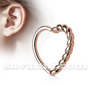 1.2mm Lävistysrengas Sydän Punos