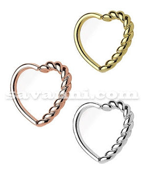 1.2mm Lävistysrengas Sydän Punos