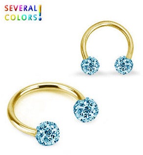 1.2mm Kullanvärinen Hevosenkenkä Crystal Pallot 4mm