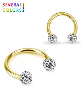 1.2mm Kullanvärinen Hevosenkenkä Crystal Pallot 3mm