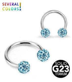 1.2mm Hevosenkenkä Titaani Crystal Pallot 4mm