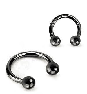 Circular barbell black