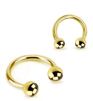 Golden circular barbell