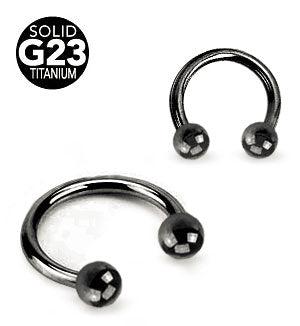 1.6mm Musta Hevosenkenkä Titaani