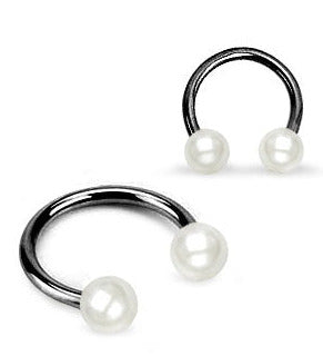 1.2mm Musta Hevosenkenkä Helmi