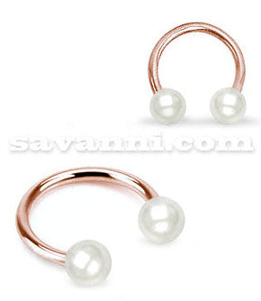 1.2mm Hevosenkenkä Rose Gold Helmi