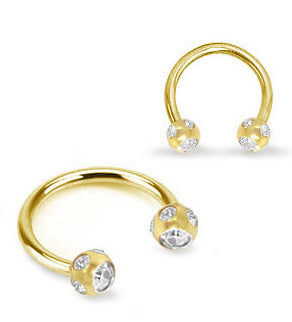 1.2mm Kullanvärinen Hevosenkenkä "Tiffany Cut"