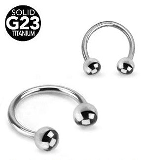 Circular barbell titanium