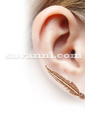 Kiipeävä Korvakoru Hopea Sulka