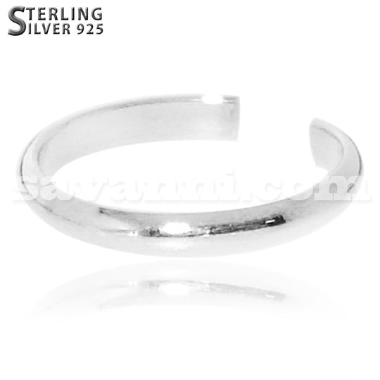 Ohut Sileä Feikkirengas Hopea