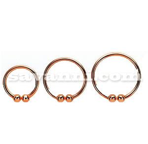 Sileä Feikkirengas Hopea Rose Gold