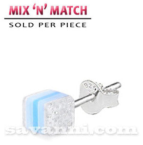 Hopeakorvakoru Glitter Kuutio