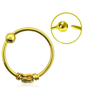 Kullanvärinen Hopearengas Balinese Twist