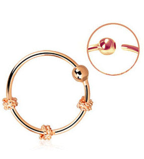 Hopearengas Triple Twisted Wire Rose Gold