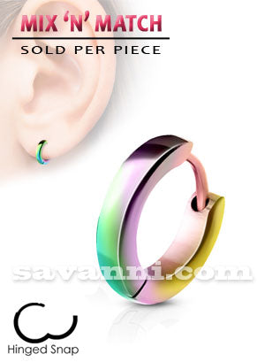 2.5mm Pyöreäreunainen Kirurginteräskorvakoru Rainbow