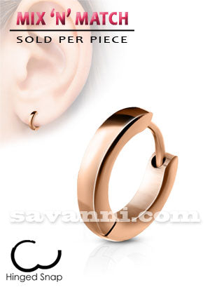 2.5mm Pyöreäreunainen Kirurginteräskorvakoru Rose Gold