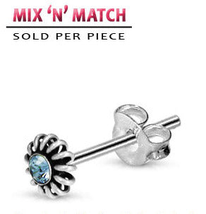 Hopeakorvanappi Vieterikukka Strassikivellä