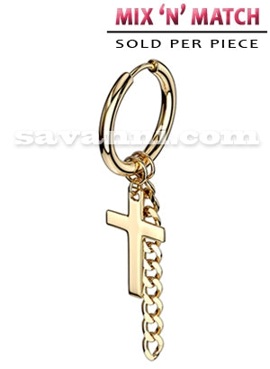 Kirurginteräs Korvarengas Risti & Ketju