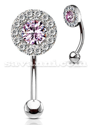 1.2mm Lävistyskoru Banaani Pyöreä Zirkoni